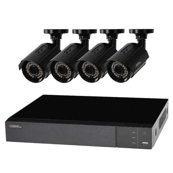 Q-SEE 4-Channel 1080p 1TB Surveillance System and 4 HD Cameras with 100 ft. Night Vision