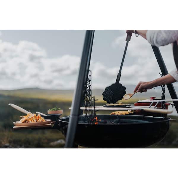 Espegard Campfire Cast Iron Waffle Iron with Long Handle, Campfire