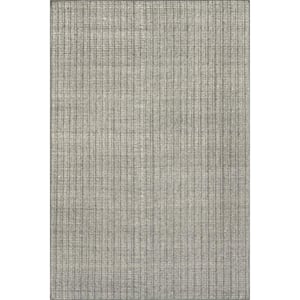 Arvin Olano Ander Striped Wool-Blend Dark Gray 4 ft. x 6 ft. Area Rug