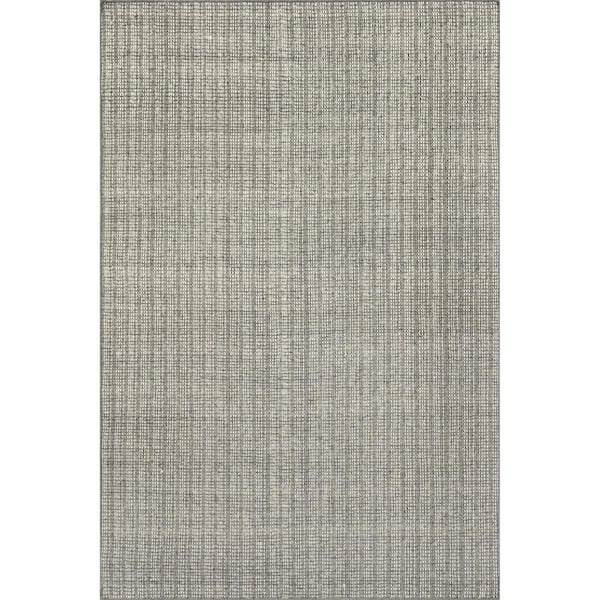 RUGS USA Ander Striped Wool-Blend Dark Grey 4 ft. x 6 ft. Area Rug