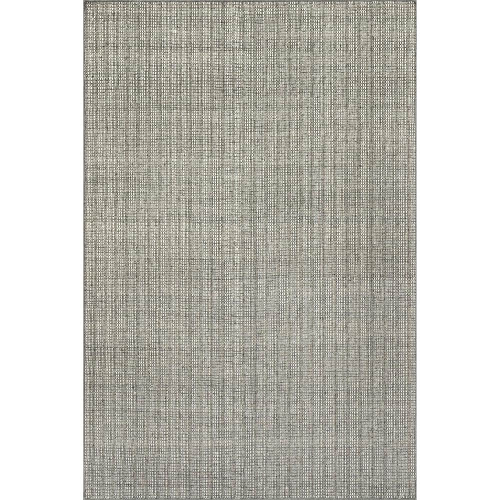 RUGS USA Arvin Olano Ander Striped Wool-Blend Dark Gray 5 ft. x 8 ft. Area Rug