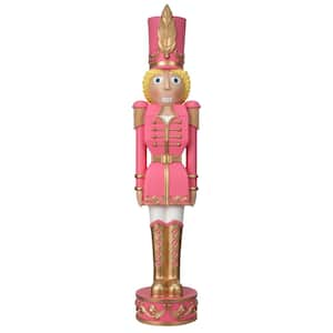 37 in. Pink and Gold Female Christmas Nutcracker