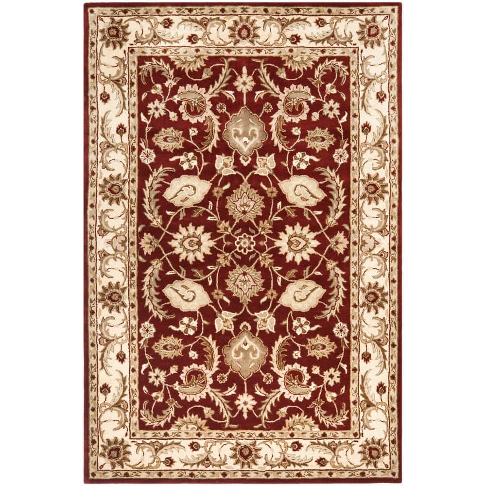 Royalty Red/Ivory 6 ft. x 9 ft. Border Area Rug price history on PriceWatchPro