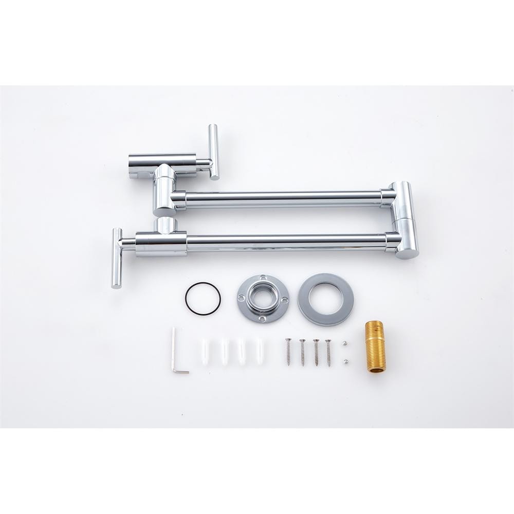 Chrome Wall Mount Folding Kitchen Pot Filler Faucet