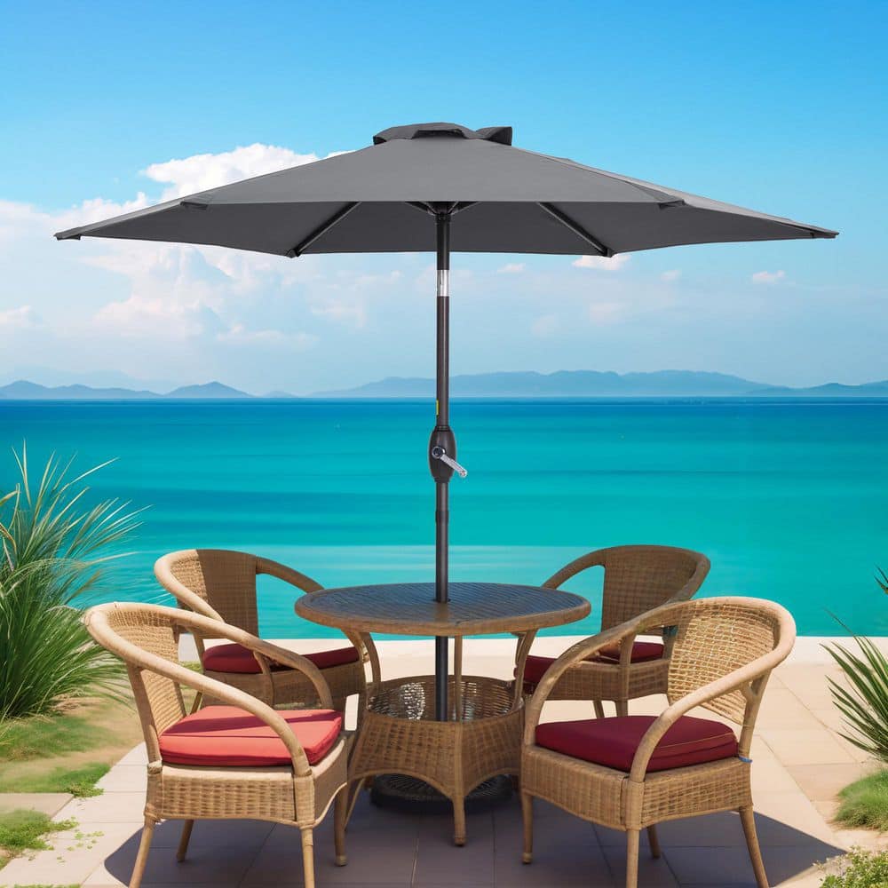 7.5 ft. Round Patio Umbrella with UV Protection, Easy Tilt, and Wind-Resistant Features in Anthracite price history on PriceWatchPro