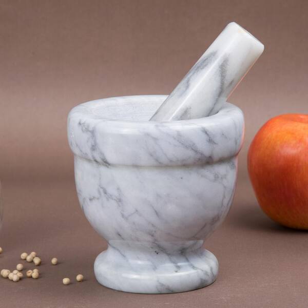 Granite Mortar and Pestle Set plastic Grinder Bowl For Guacamole Herbs-50% 