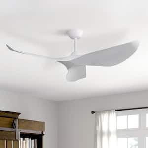 38 in. Indoor/Outdoor White Ceiling Fan without Light for Bedroom, Remote Control Included