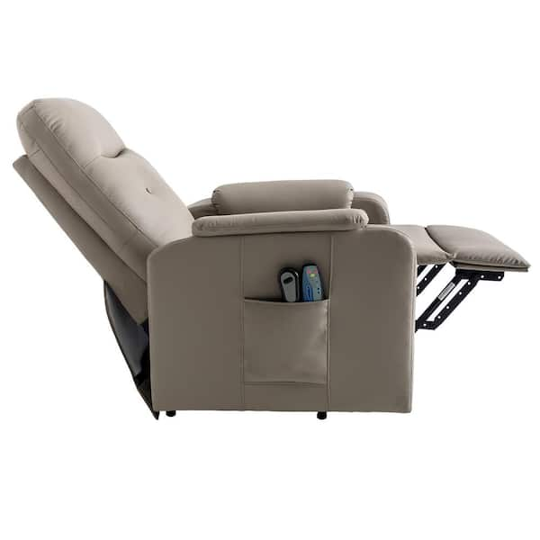  Massage Recliner Chair Electric Power Lift Chairs with Side  Pocket, Adjustable Massage and Heating Function for Adults and Seniors,  Olive Grey : Home & Kitchen