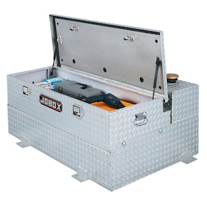 Jobox 48-1/4 in. Champion Fuel-N-Tool Aluminum 74 Gal. Liquid Transfer Tank with Removable Tool Storage Chest