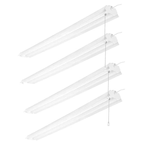 4 ft. 64-Watt Equivalent Integrated LED White Shop Light 4000K (4-Pack)