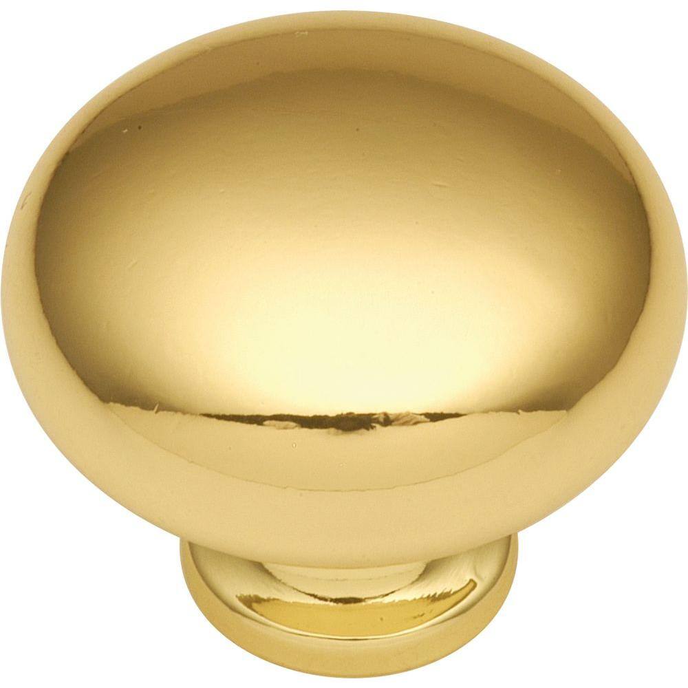 HICKORY HARDWARE Tranquility 11/4 in. Polished Brass Knob P771
