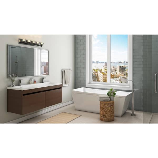 Dorind Single-Handle Freestanding Tub Faucet Floor Mounted with Handheld Hand Shower in Matte Black