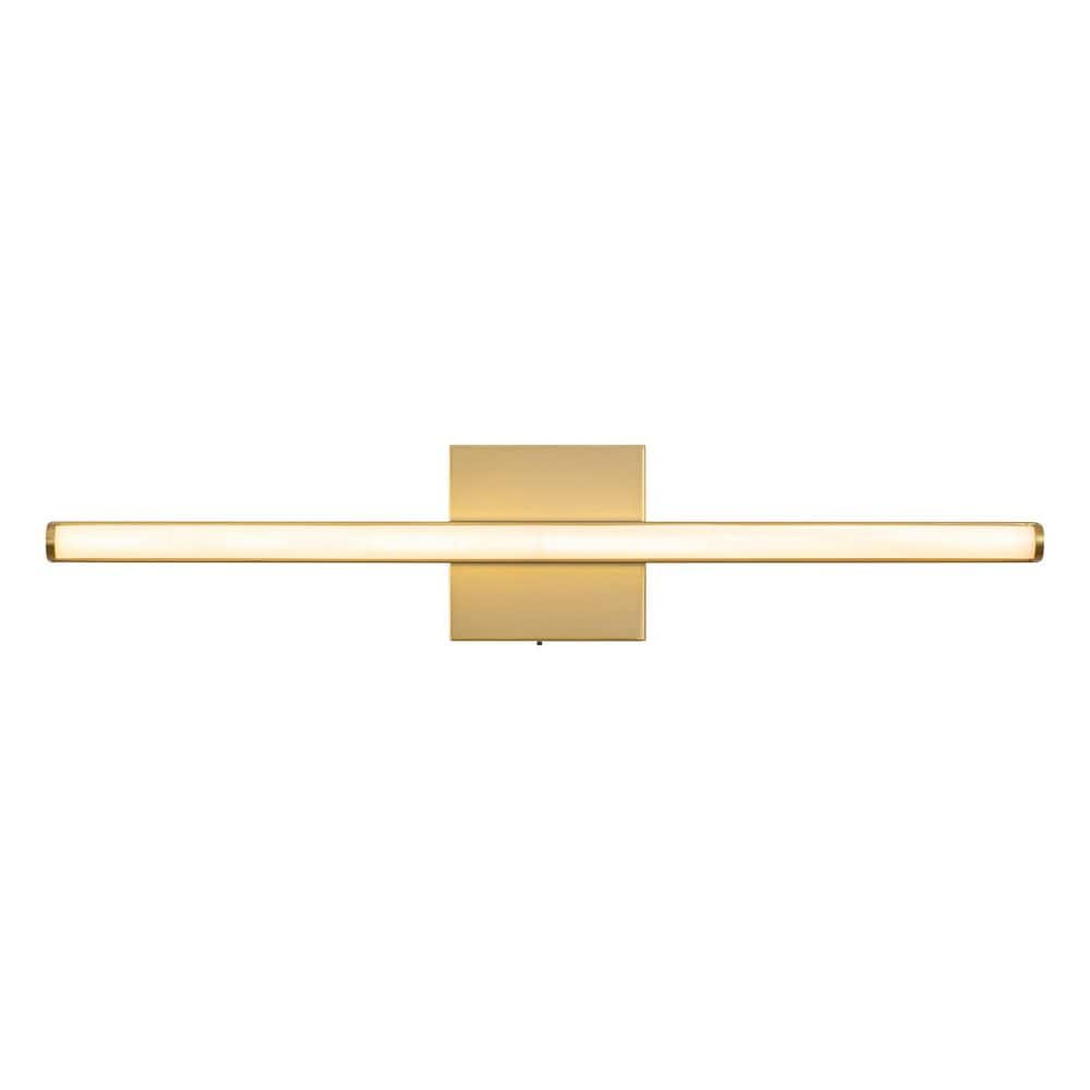24 in. Modern Gold LED Picture Light Vanity Wall Sconce with 5-CCT Selectable Dimmable Acrylic Shade for Bathroom Mirror price history on PriceWatchPro