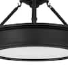 Home Decorators Collection Grafton 15 in. 3-Light Coal Semi-Flush Mount Ceiling Light 25955