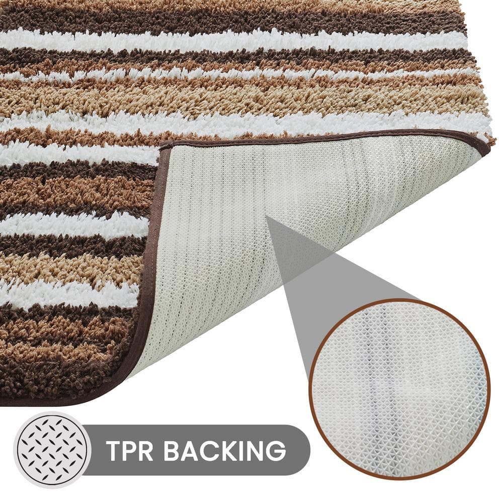 SoftStep 20" x 32" Cafe Polyester Anti-Skid Bath Rug