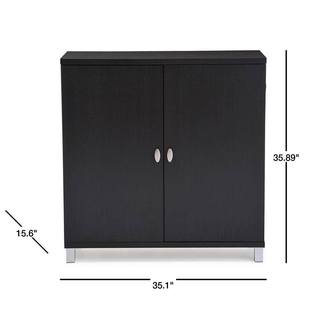 Marcy Espresso Brown Engineered Wood Entryway Bag Storage Sideboard