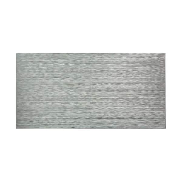 Fasade Ripple Horizontal 96 in. x 48 in. Decorative Wall Panel in Argent Silver