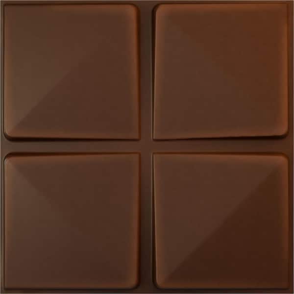 Ekena Millwork 19-5/8"W x 19-5/8"H Edinburgh EnduraWall Decorative 3D Wall Panel, Aged Metallic Rust (12-Pack for 32.04 Sq.Ft.)