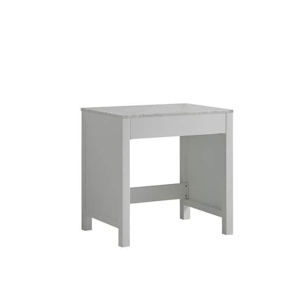 Lexora Jacques 30 in. W x 22 in. D Bath Vanity Cabinet in White with Mirror