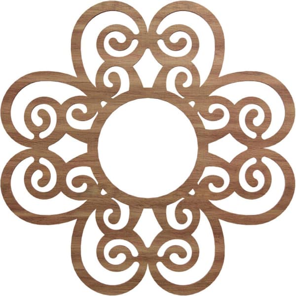 Ekena Millwork 0.25 in. x 6.125 in. x 18 in. Wood Medallion Moulding