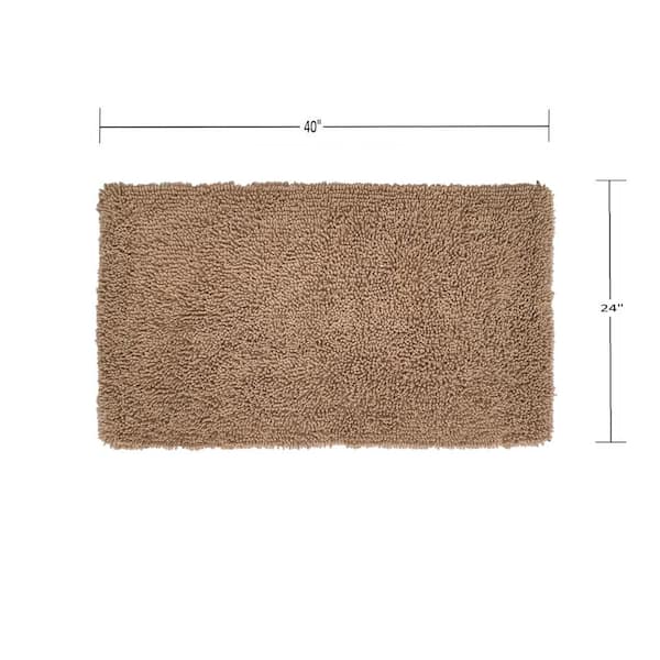 StyleWell Biscuit 25 in. x 40 in. Non-Skid Cotton Bath Rug