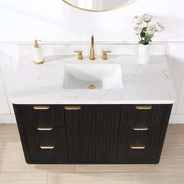 Glenwood Black Metal Bathroom Vanity Countertop Tower Caddy