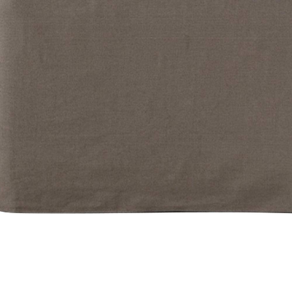 Beige Linen Loveseat with Removable Cushions and Wood Frame