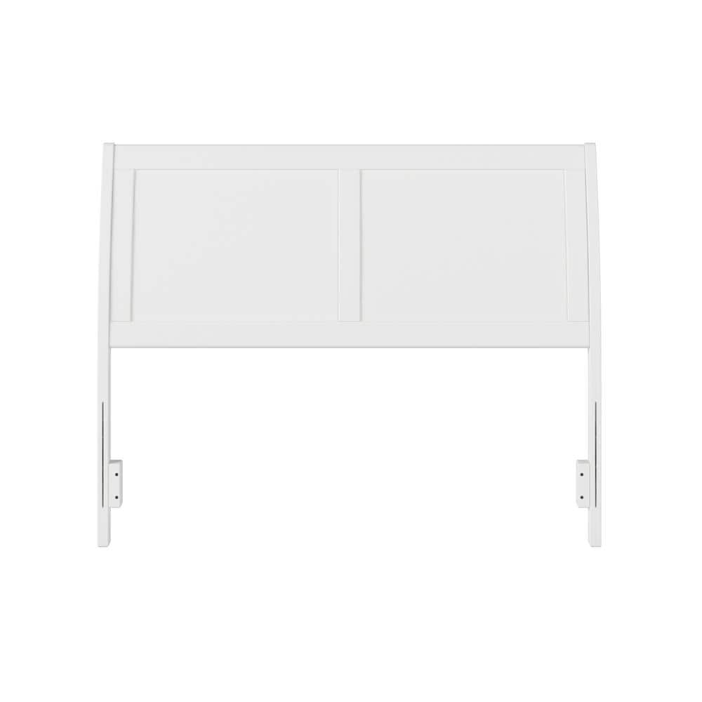 Portland White Full Wood Headboard with USB Charging Station