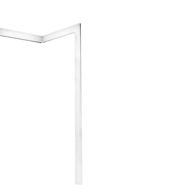 Swan 105 in. Solid Surface Easy Up Adhesive Shower Wall Trim Kit and Corner Molding in White