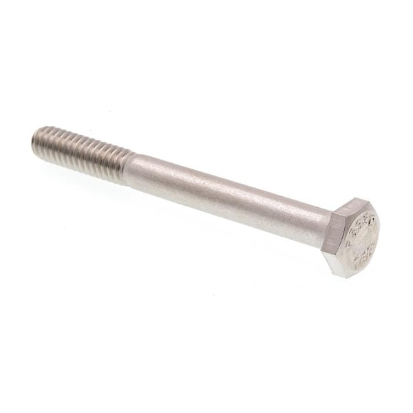 1/4 in.-20 x 2-1/2 in. Grade 304 Stainless Steel Hex Bolts (25-Pack)