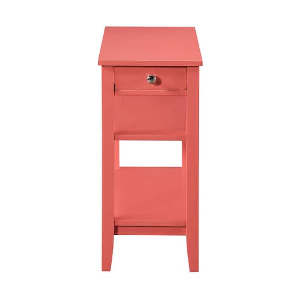 Convenience Concepts American Heritage 11.25 (W) Coral 24 in.(H) Rectangular Wood End Table with 3 Tiers