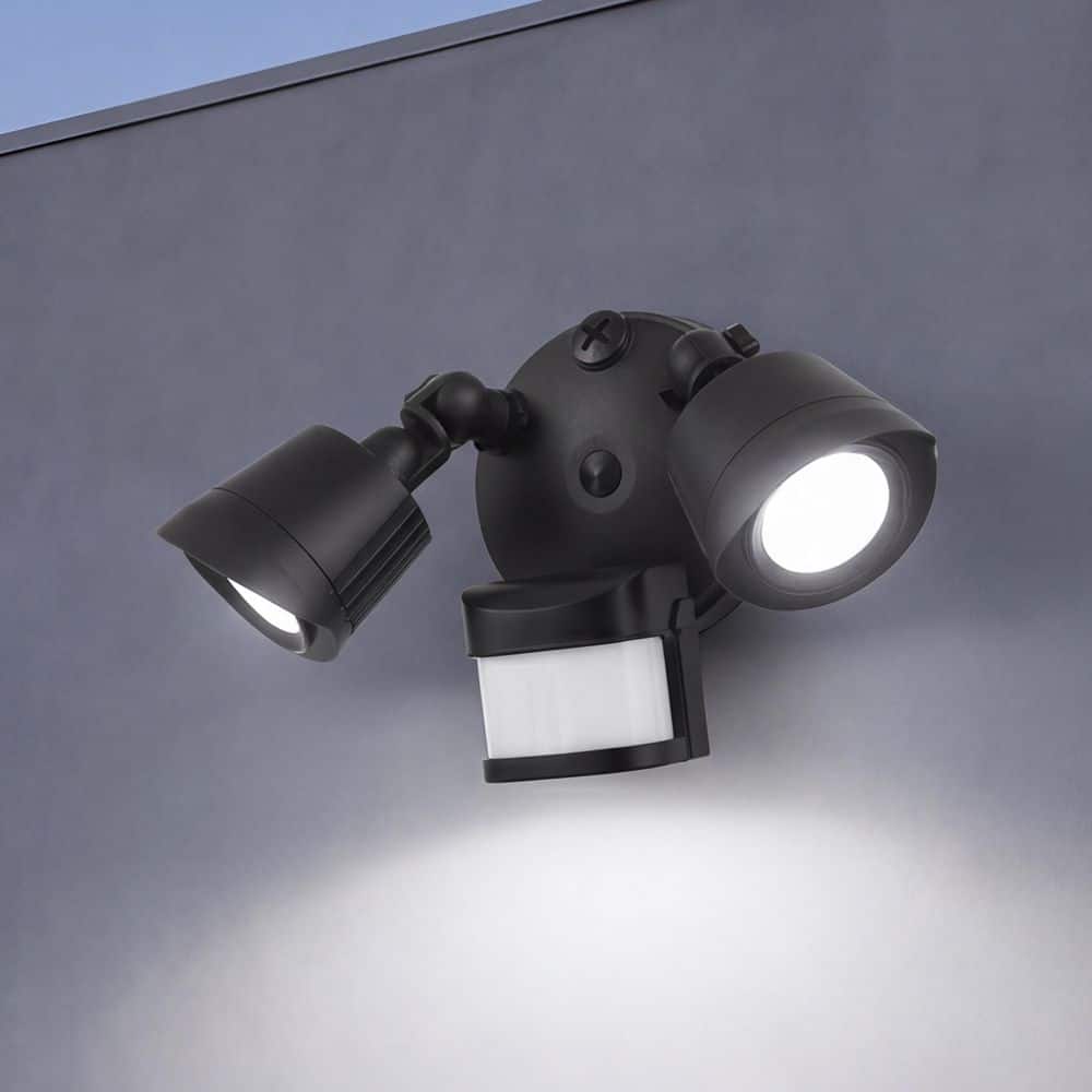 Savoy House 22-Watt equivalent 1500 Lumen Black Motion Sensing