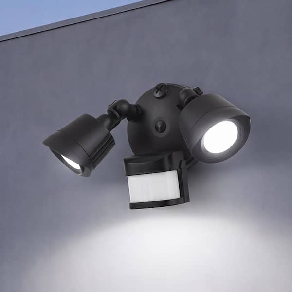 Savoy House 22-Watt equivalent 1500 Lumen Black Motion Sensing