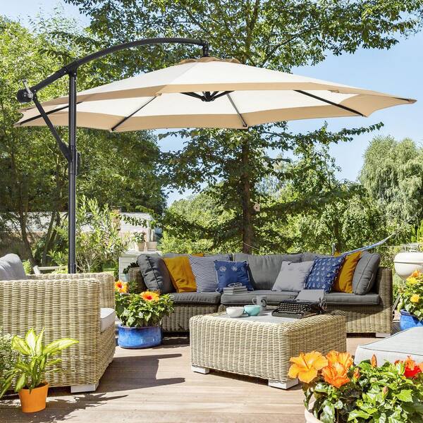3 sided patio umbrella Best Choice Products 10ft 3-Tier Patio Umbrella, Market Sun Shade w/ Tilt Adjustment, Easy Crank