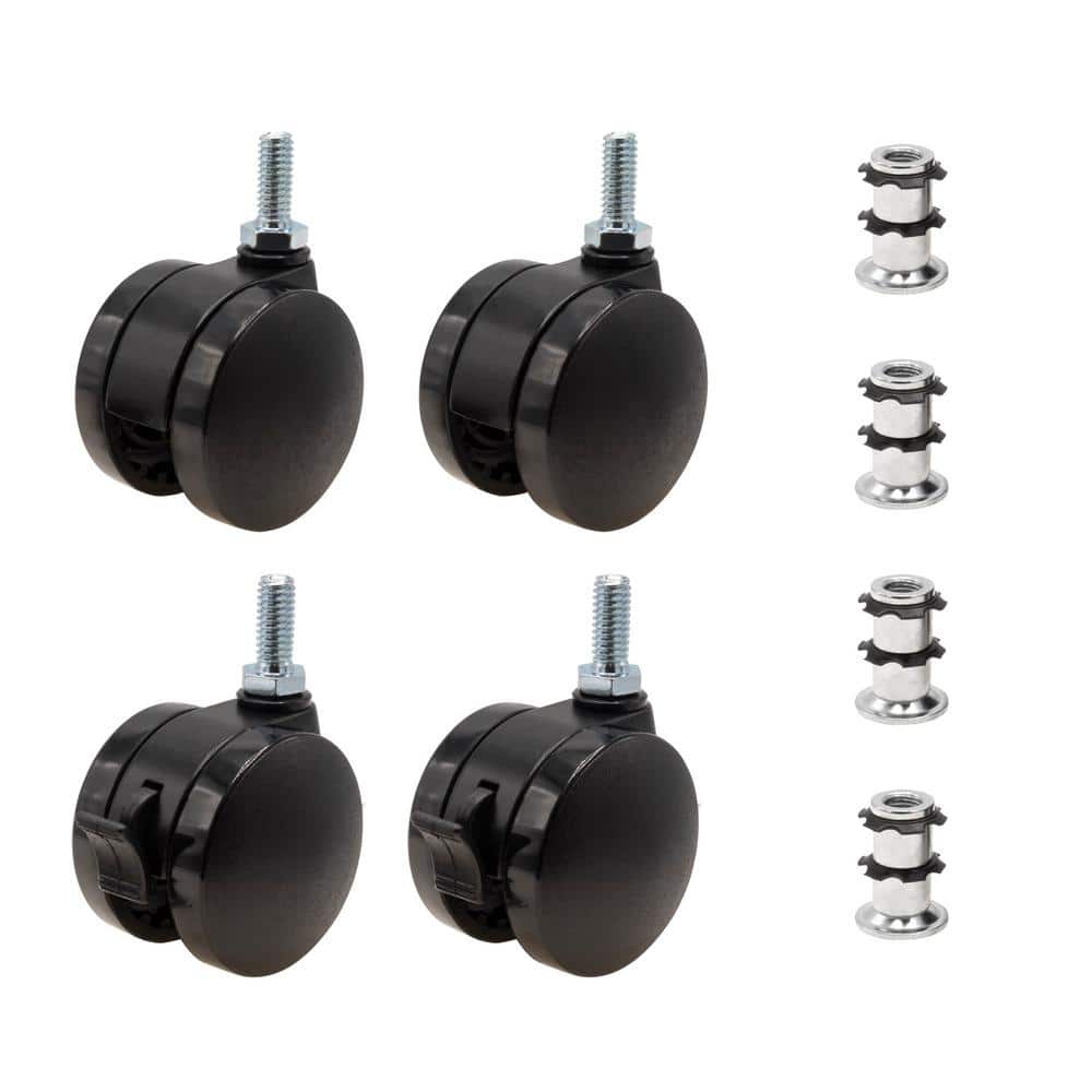 2 in. Black Furniture Swivel Brake Caster 440 lbs. Load Rating for 3/4 in. Round, 16 up to 18 gauge tubing (4-Pack) price history on PriceWatchPro