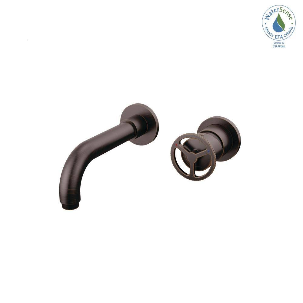 Venetian Bronze Wall Mounted Widespread Bathroom Faucet