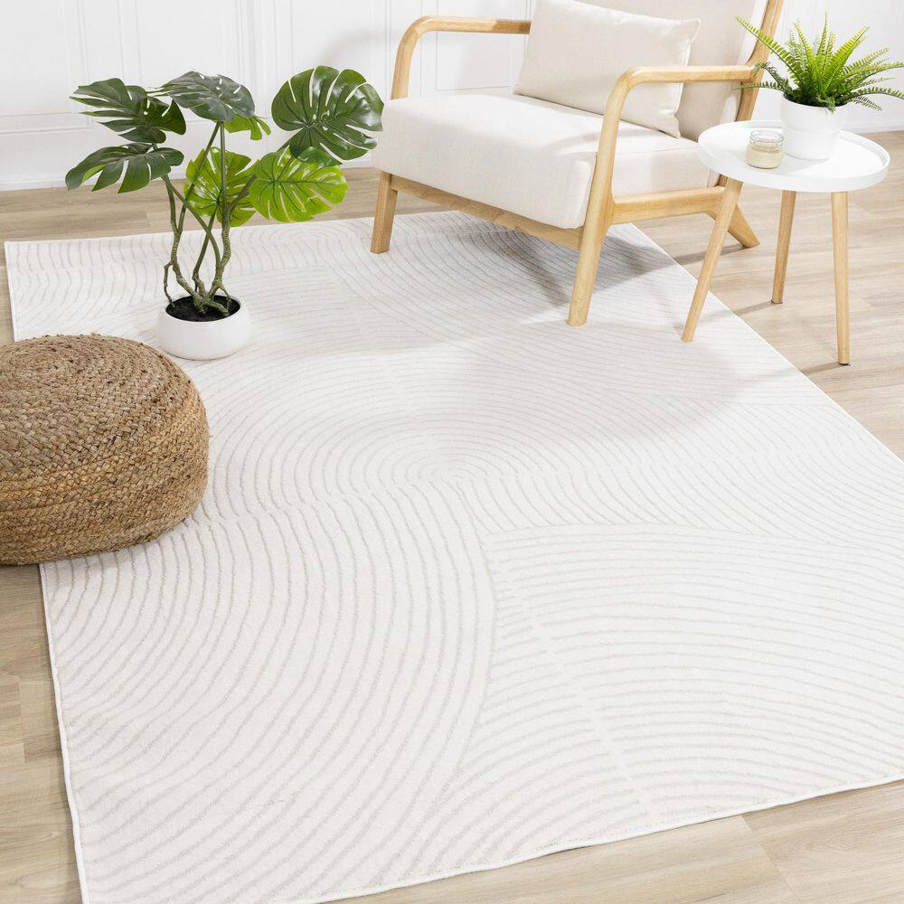 Veran Collections 8 ft. x 11 ft. Beige Geometric, Tonal/Solid Indoor Area Rug price history on PriceWatchPro