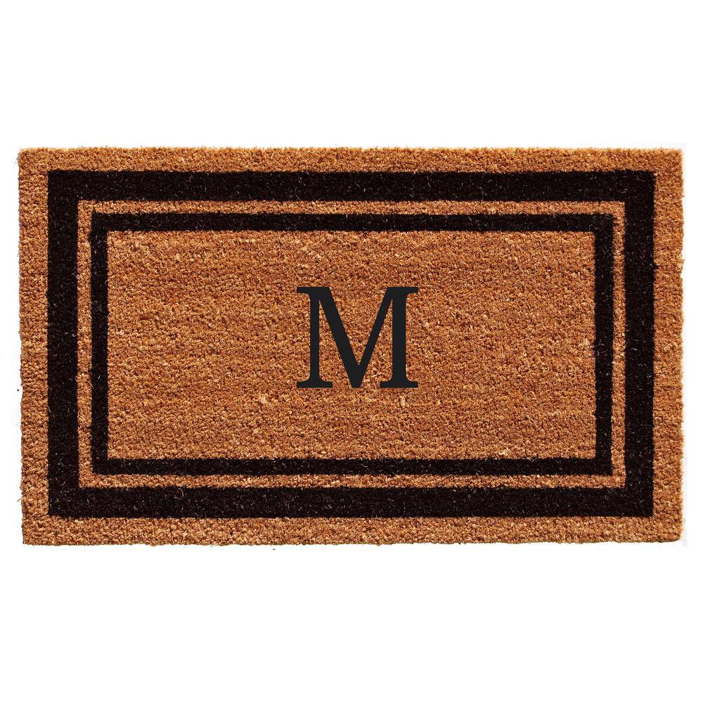"Black Border 36"" x 72"" Monogram Doormat (Letter M)" price history on PriceWatchPro