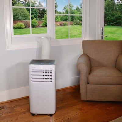 10,000 BTU (6,000 BTU DOE) Portable Air Conditioner with Dehumidifier and Mirage Display in White