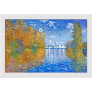 Autumn at Argenteuil by Claude Monet Galerie White Framed Nature Oil Painting Art Print 28 in. x 40 in.