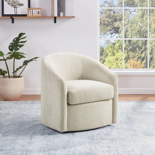 Bella Swivel Side Chair in Linen Fabric