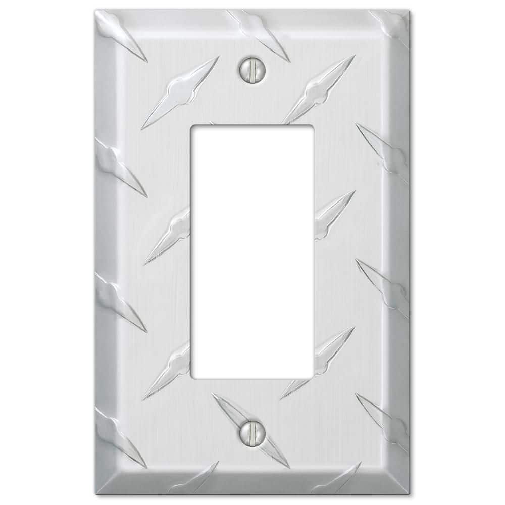 AMERELLE Diamond Plate 1-Gang Decorator/Rocker Wall Plate - Chrome (1 ...