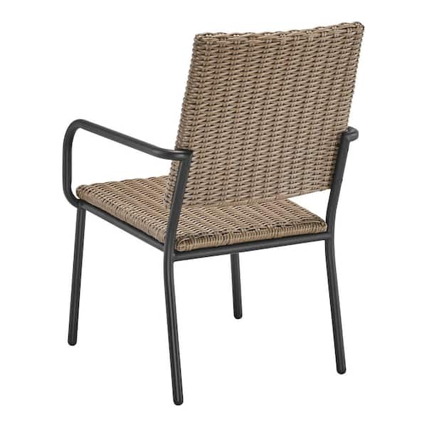 StyleWell Esther wood Black Wicker Steel Outdoor Dining