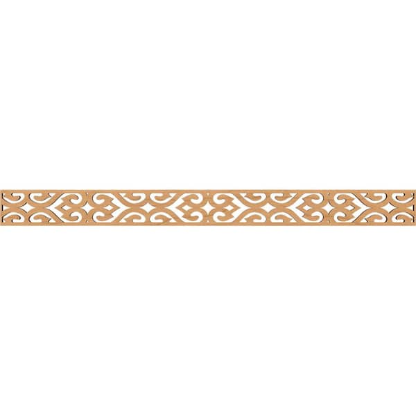 Keene Fretwork 0.375 in. D x 46.375 in. W x 4 in. L Maple Wood Panel Moulding