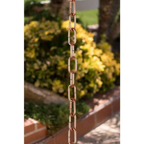 Monarch Rain Chains Monarch Aluminum 8.5 Ft. Cylinder Rain Chain In Black Powder Coated 18108 - The Home Depot - 5