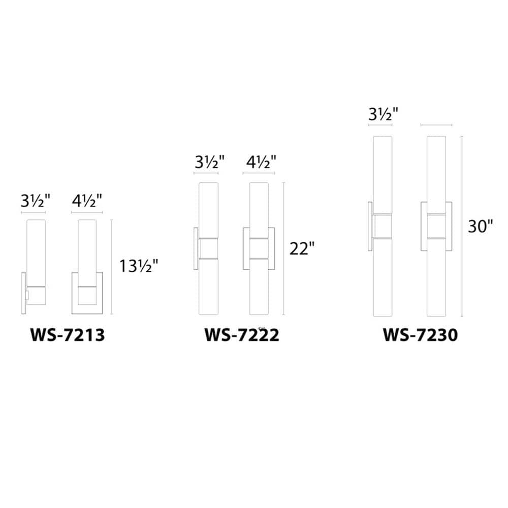 Elementum Sleek 30" Nickel Cylinder LED Vanity Light