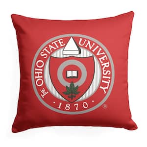 NCAA Ohio State Campus Crawl Printed Multi-Color 18 in. Throw Pillow