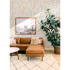 Bernadina Light Yellow Rosebush Wallpaper Sample