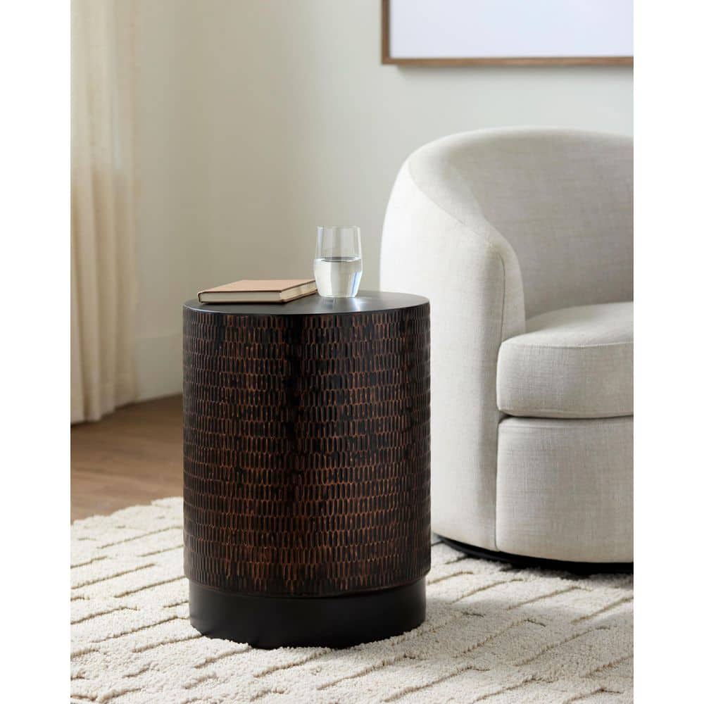 Amenet Black/Gold Modern Indoor End Table