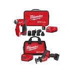 M12 FUEL 12-Volt Li-Ion Cordless 4-in-1 Installation 3/8 in. Drill Driver Kit with HACKZALL Reciprocating Saw Kit